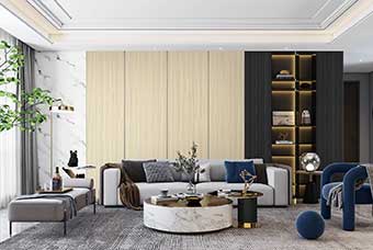 枣庄轻奢风格-客厅